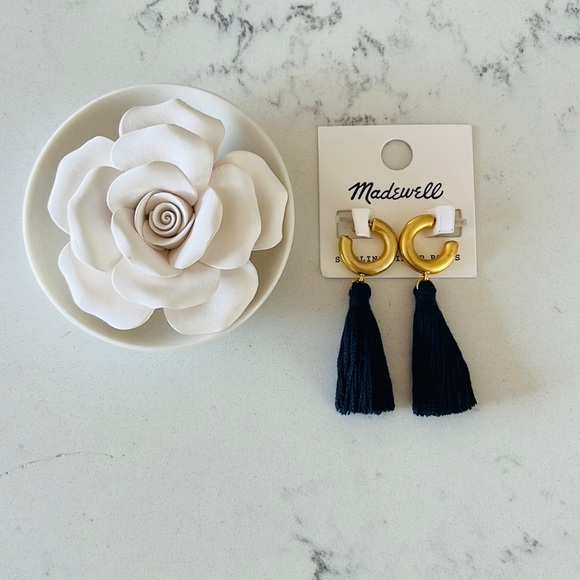 Madewell Lantern Navy blue Tassel Earrings - Picture 4 of 9